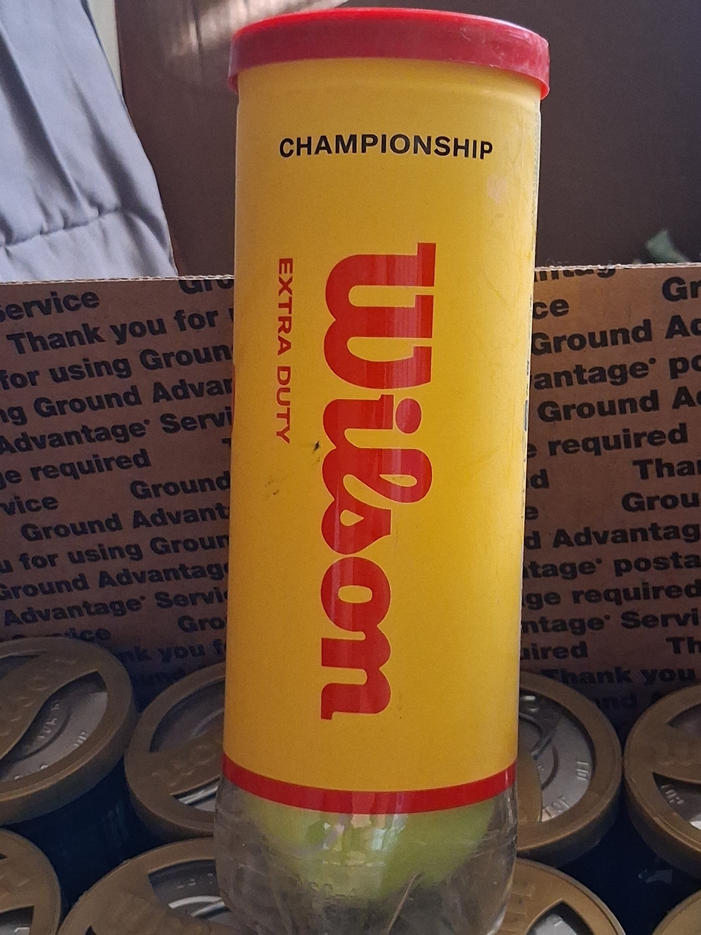 4 Pack Of Wilson Championship Tennis Ball Can - Yellow & Red